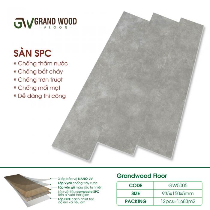 Sàn nhựa SPC hèm khóa 5005
