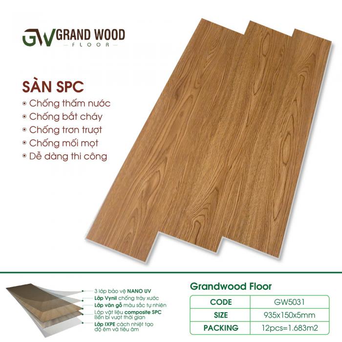 Sàn nhựa SPC hèm khóa 5031