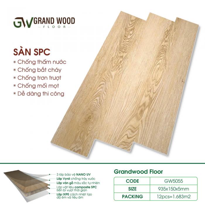 Sàn nhựa SPC hèm khóa 5055