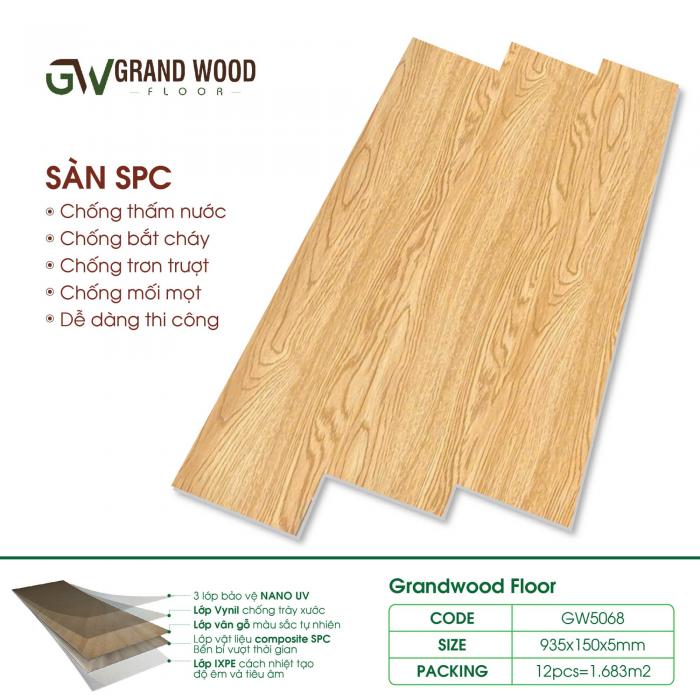 Sàn nhựa SPC hèm khóa 5068