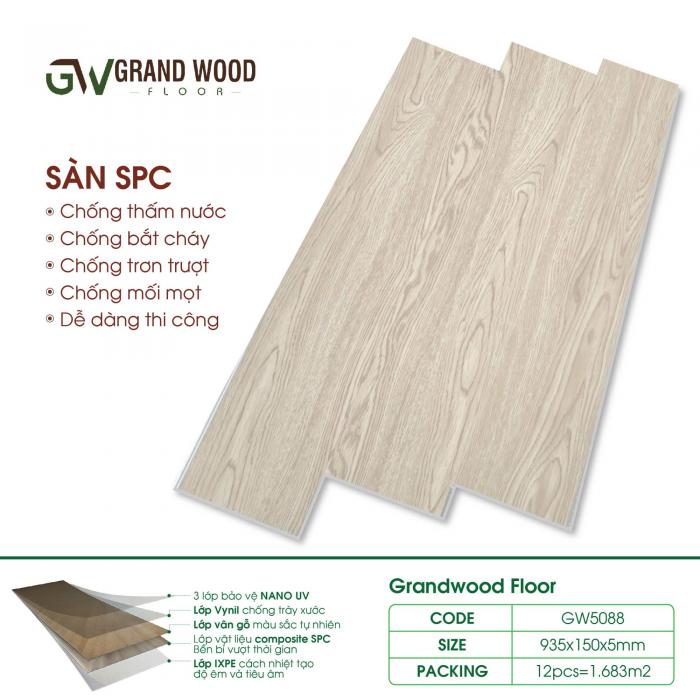 Sàn nhựa SPC hèm khóa 5088