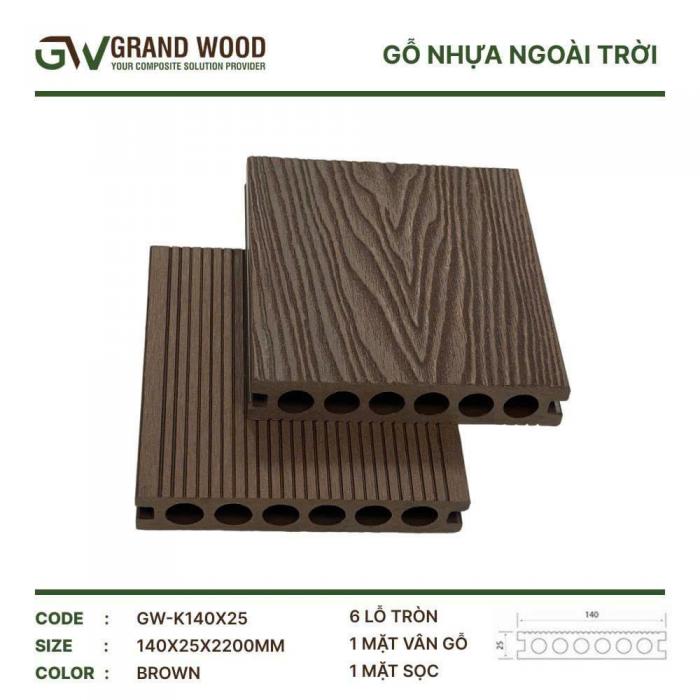 Sàn nhựa ngoài trời GW-K140X25