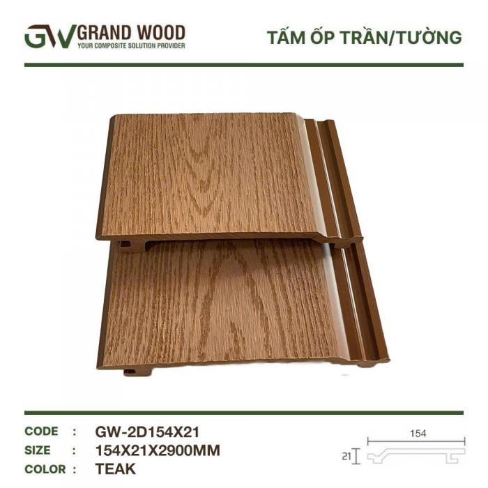 Tấm ốp 154x21 ( 2DTEAK)