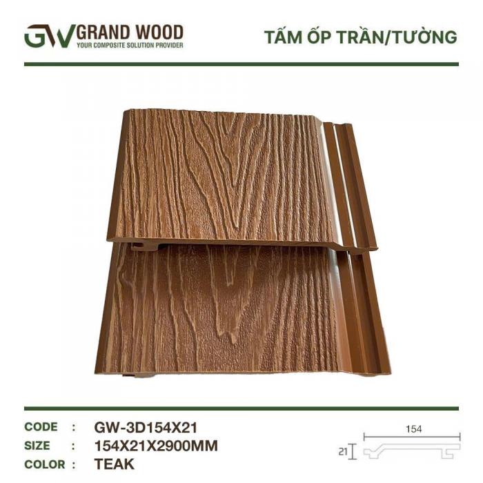 Tấm ốp 154x21 ( 3DTEAK)