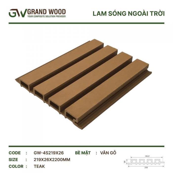 Lam sóng GW-4S219X26 ( TEAK)