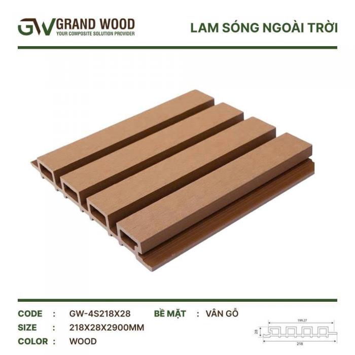 Lam sóng GW-4S218X28 ( WOOD)