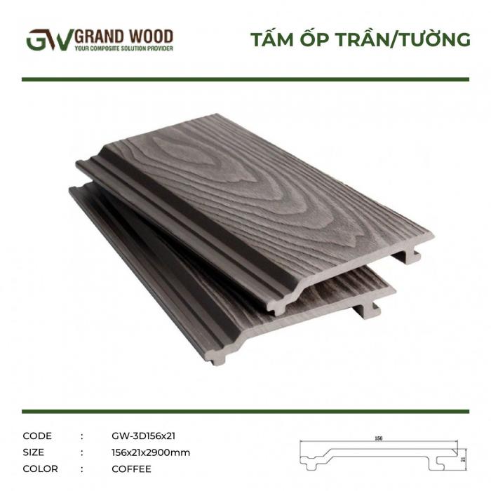 Tấm ốp 156x21 ( 3D COFFEE)
